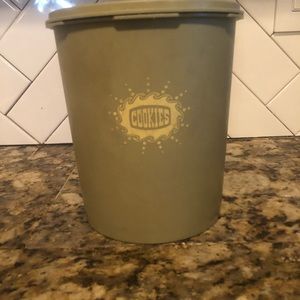 Cookies Tupperware Canister Green